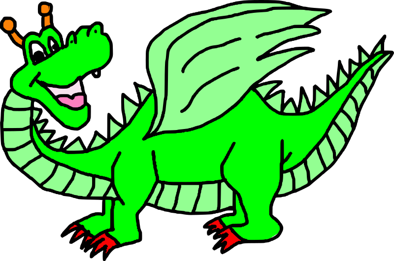 Cartoon dragon - Openclipart