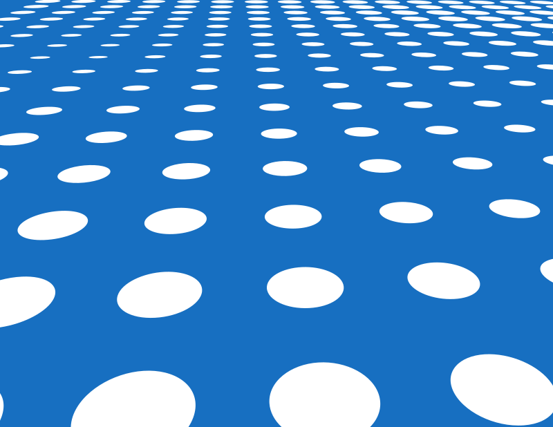 White dots on blue background