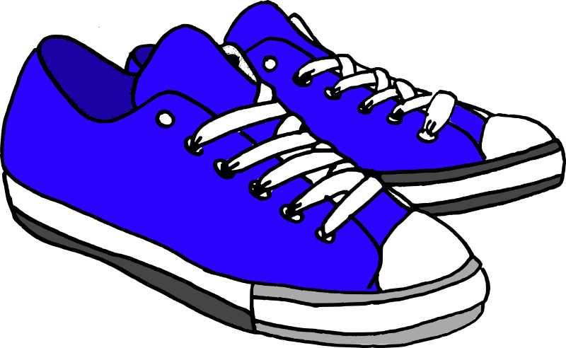 Blue sneakers