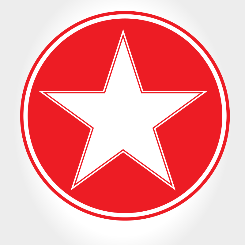 White Star Red Circle Openclipart
