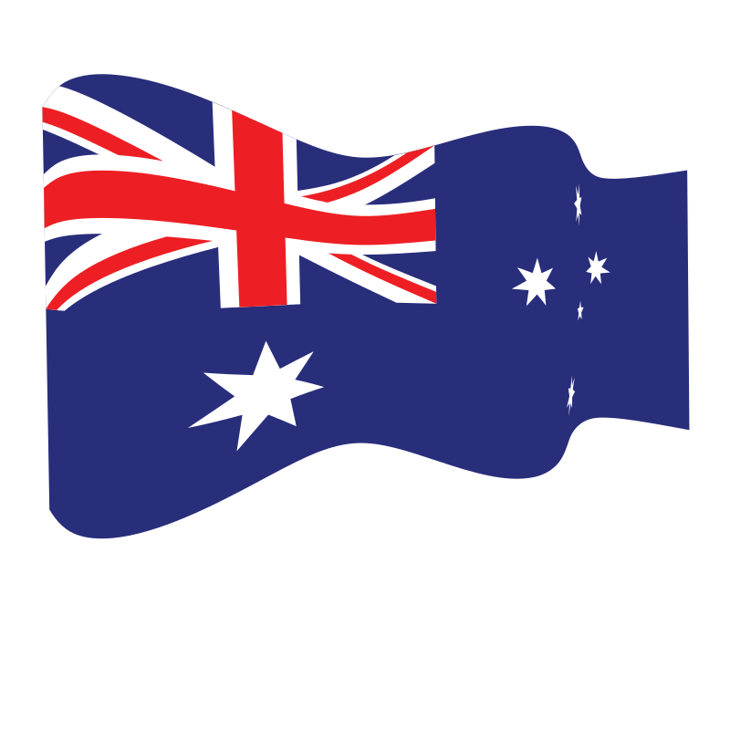Waving flag of Australia