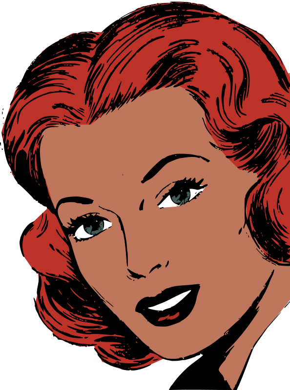 Retro redhead - Openclipart