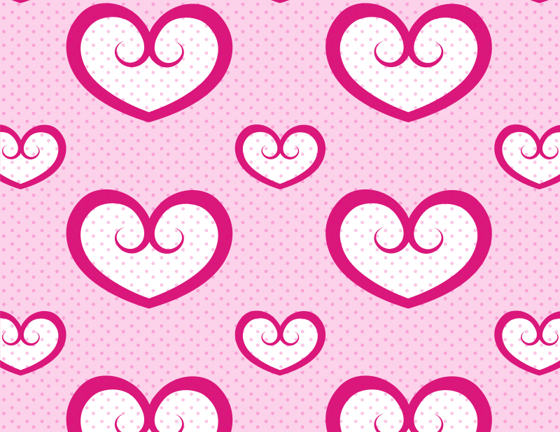 Cartoon hearts pattern