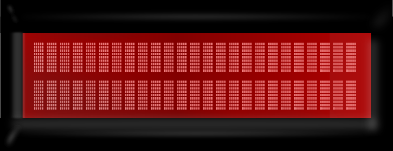 LCD display red 25x2