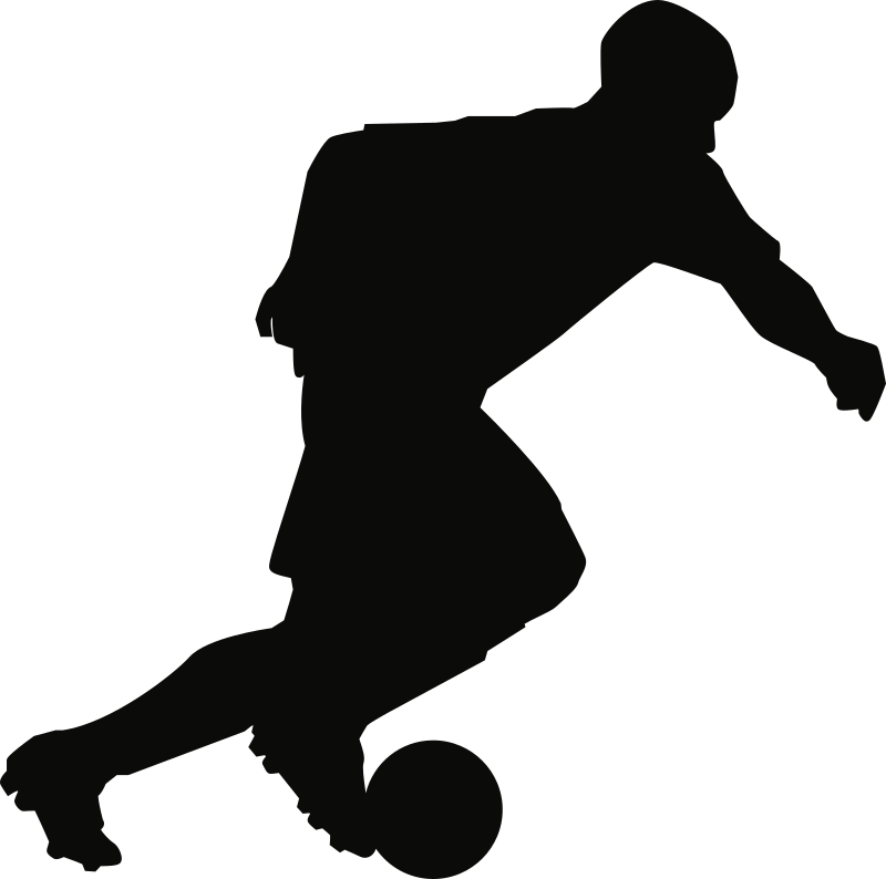 Football player silhouette - Openclipart