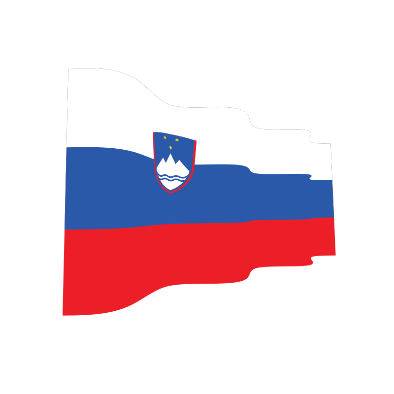 Waving flag of Slovenia