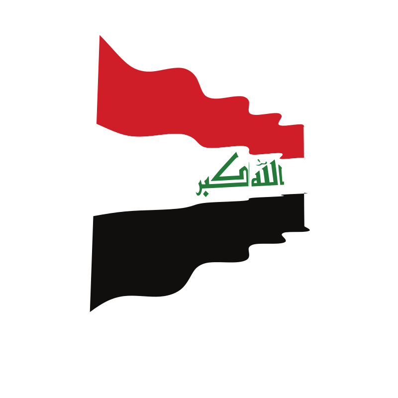 Waving flag of Iraq