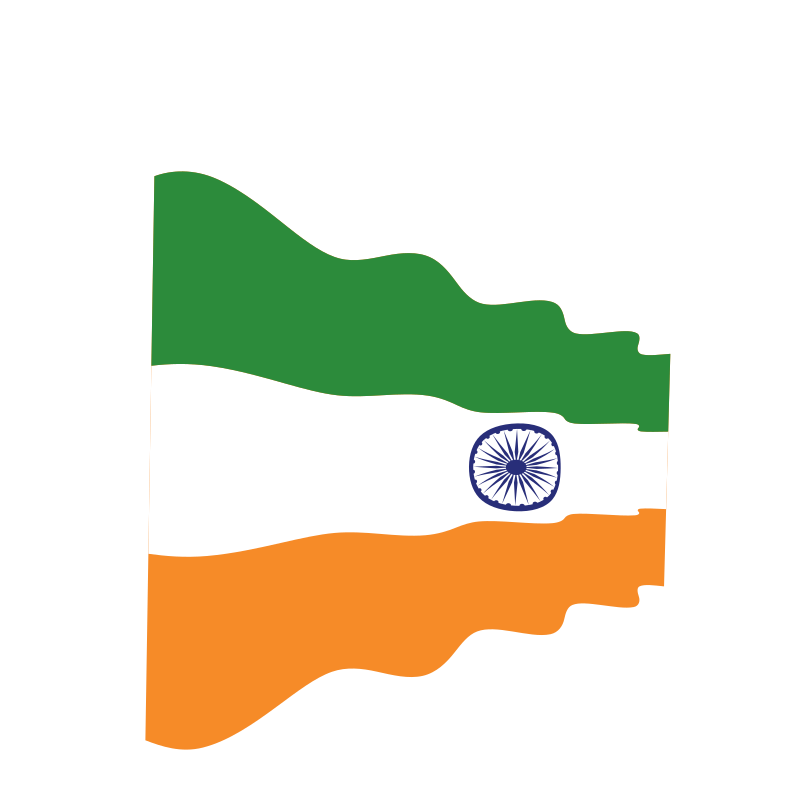 Waving flag of India