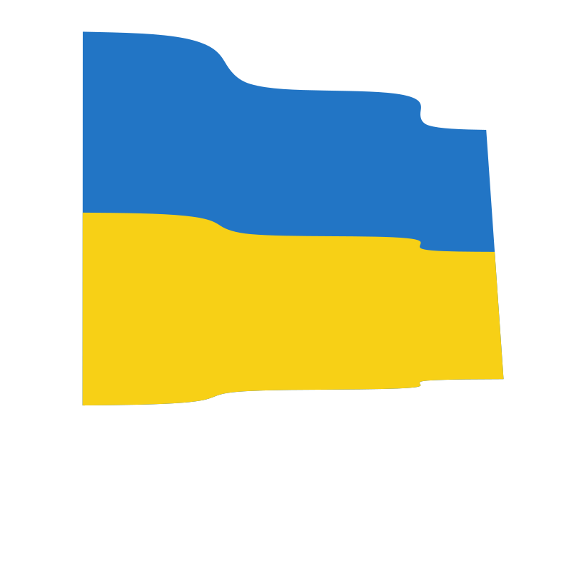 Waving Ukrainian flag