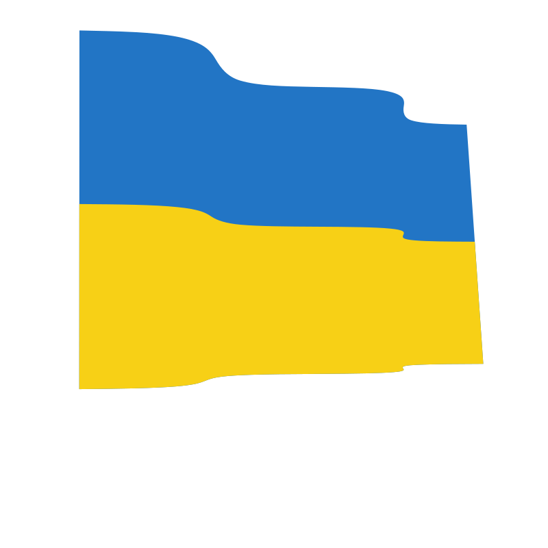 Waving Ukrainian flag - Openclipart