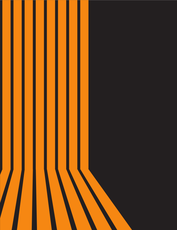 Orange stripes on black background - Openclipart