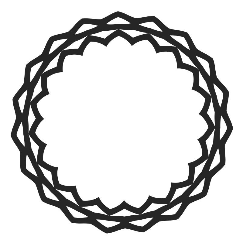 Circle with decorative border