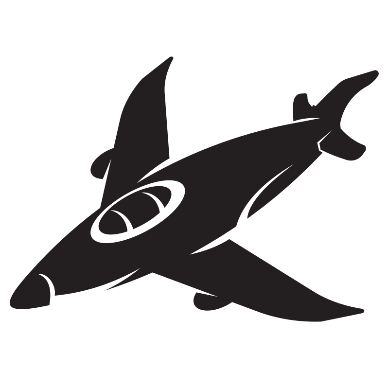 Rocket aircraft silhouette