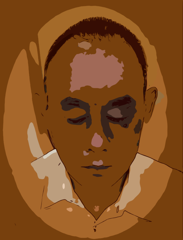 Meditating Man in Brown