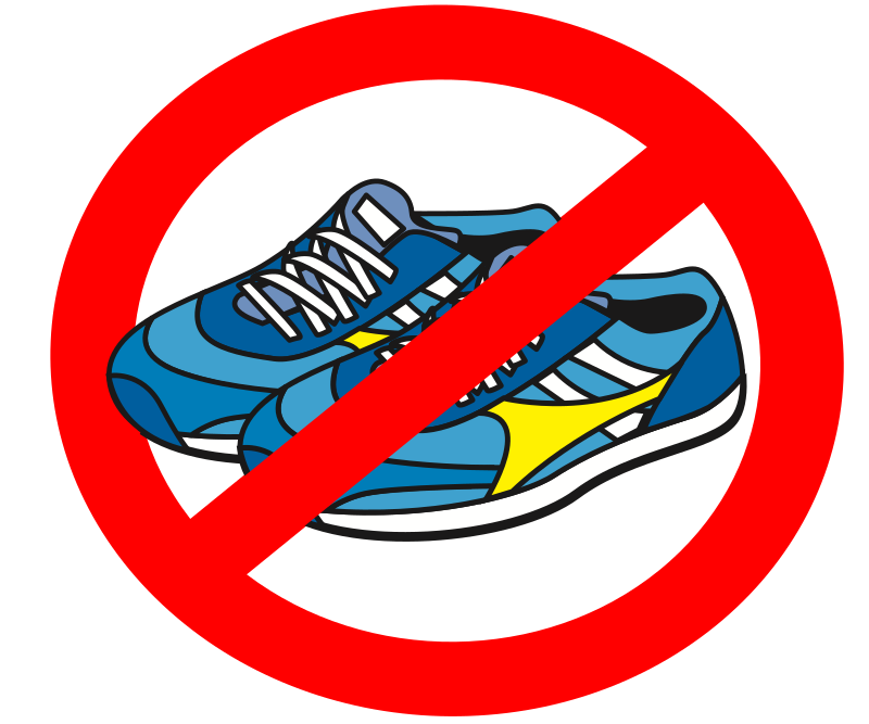 No Shoes Sign - Openclipart
