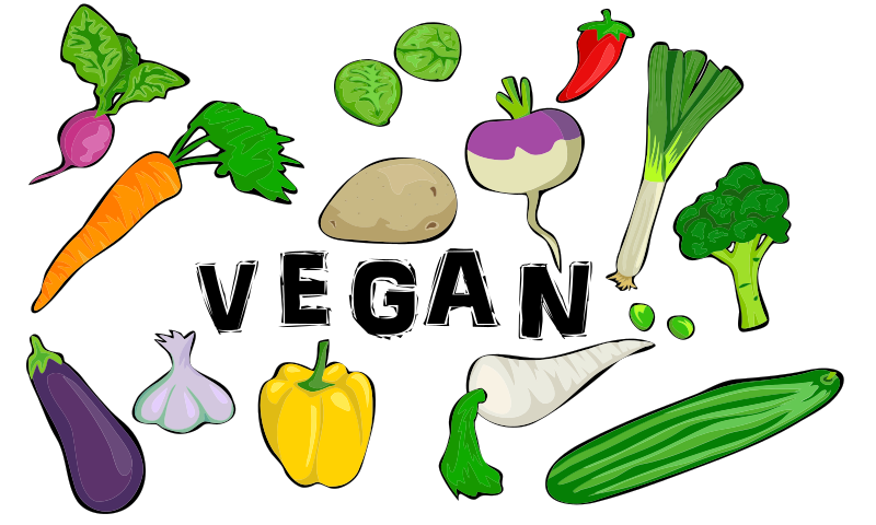 Vegan Logo with Veggies