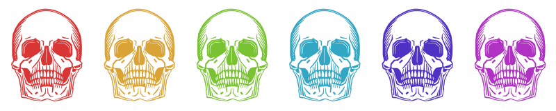 Rainbow Skulls