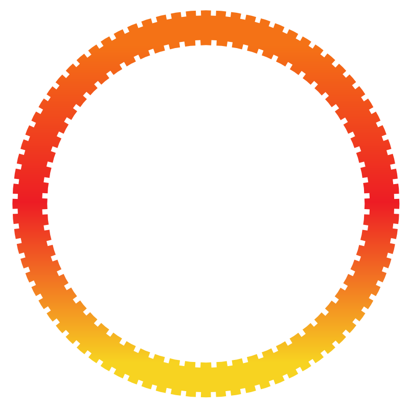 Gear shape gradient color