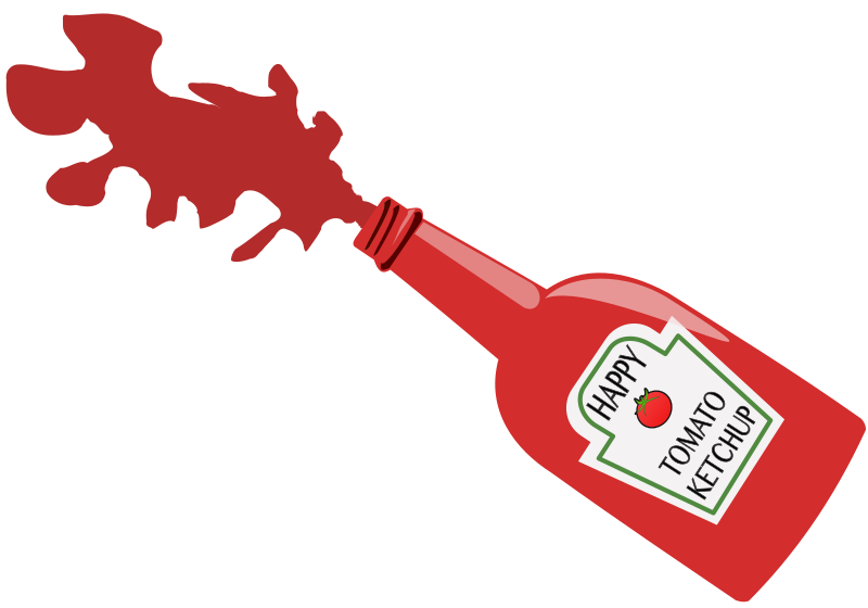 Ketchup Bottle Splatter