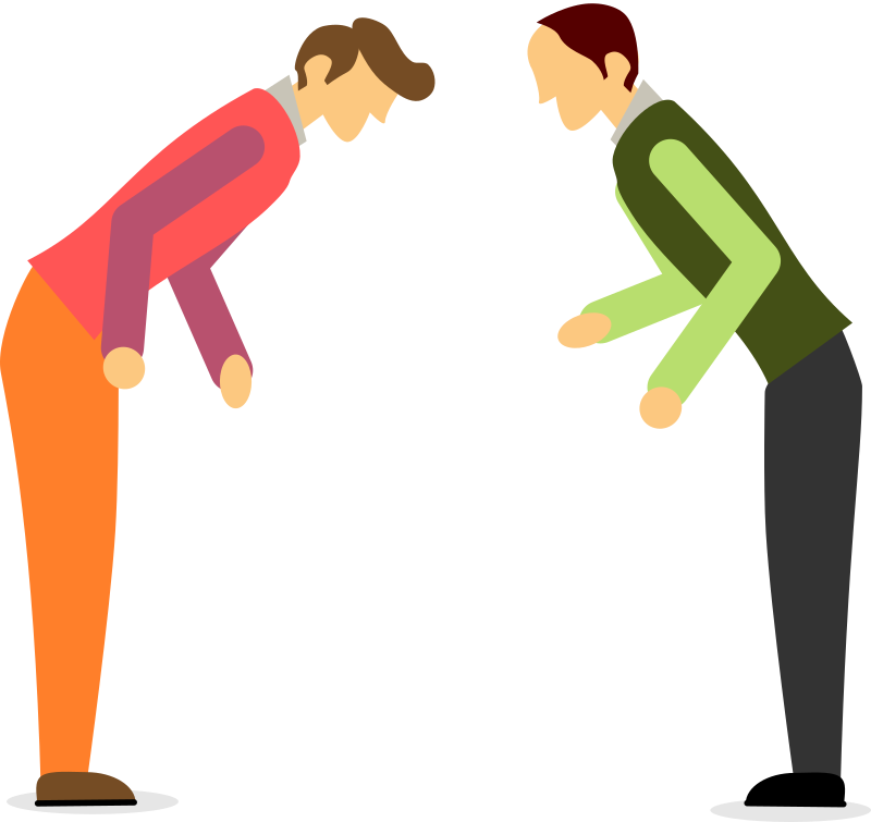 Two Men Bowing Openclipart