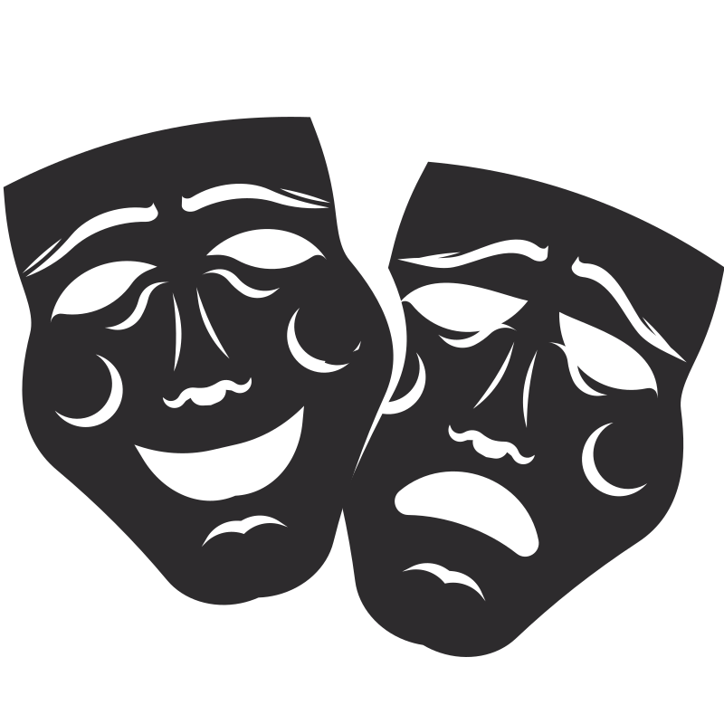 Drama and comedy masks