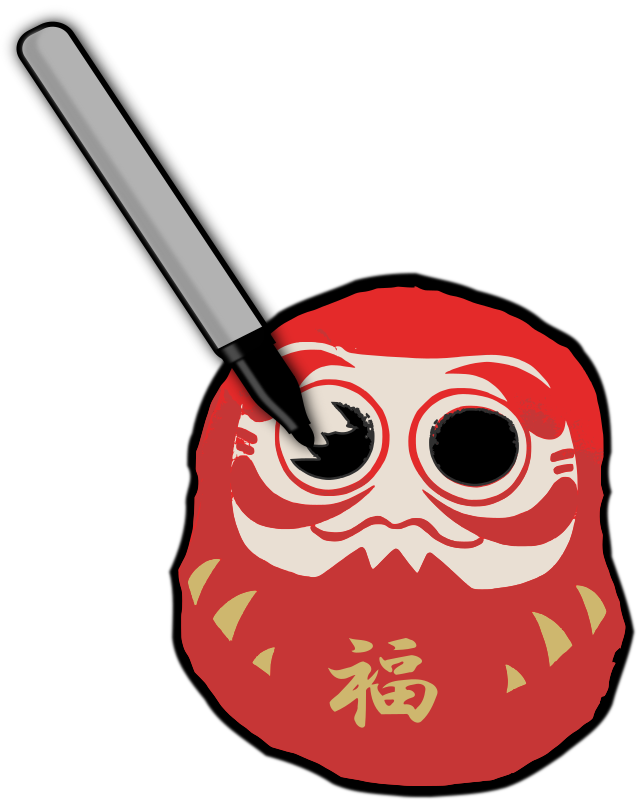 Daruma Doll Drawing Eye