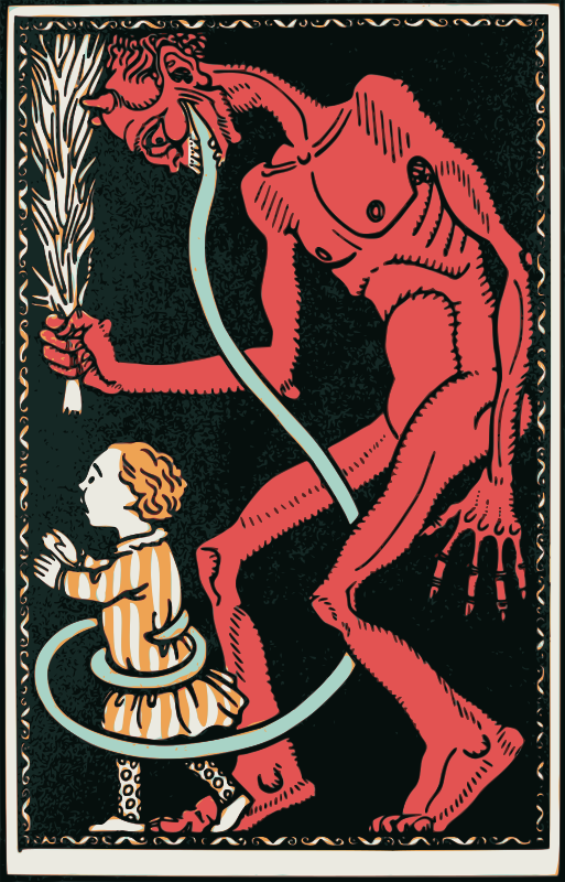 Krampus and Boy