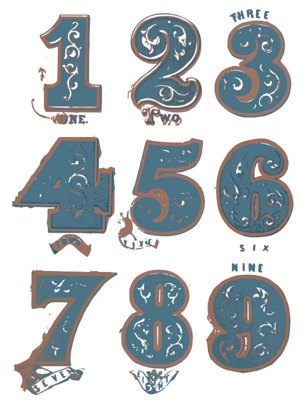 Classic Vintage Digits