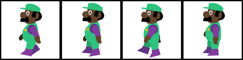 Mario-Like guy walking spritesheet