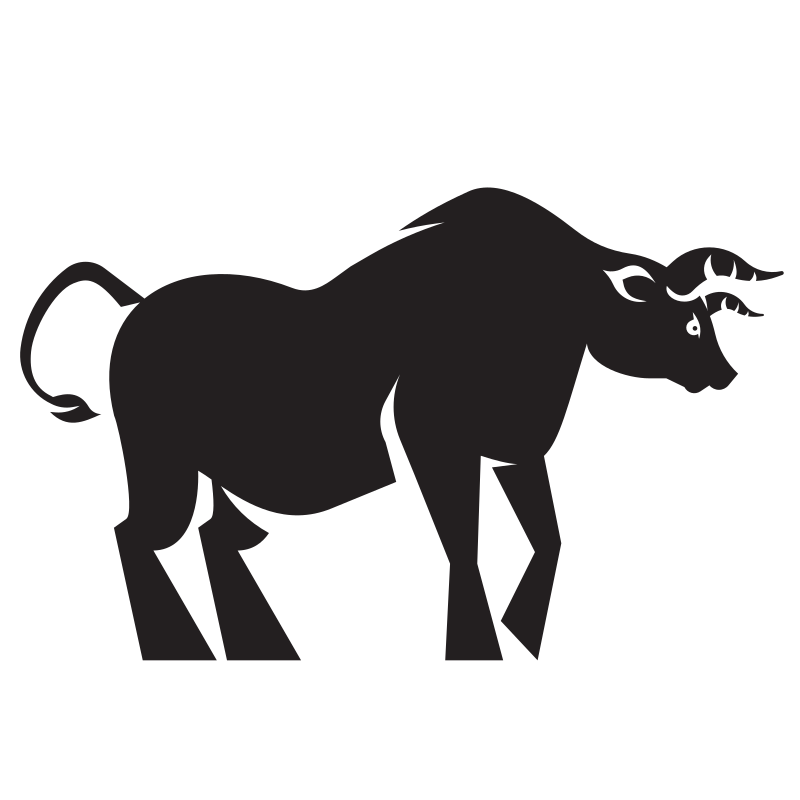 Silhouette of a bull