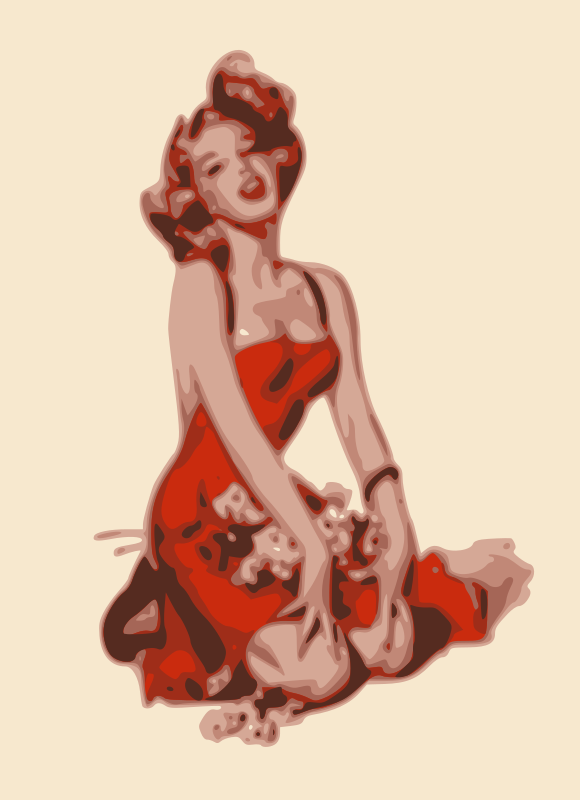 Retro advertising pin-up