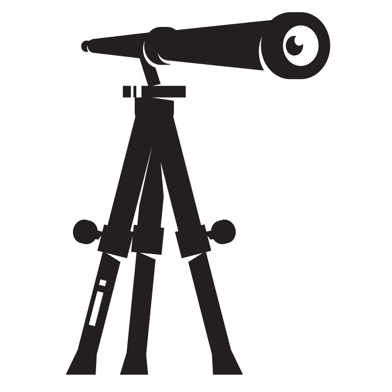 Telescope silhouette