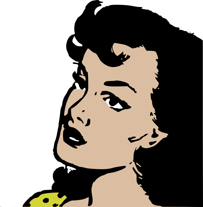 Retro comic woman - Openclipart