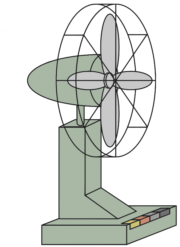 Green Electric Fan