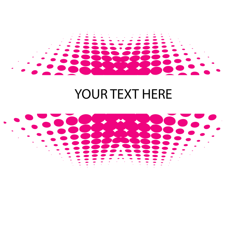 Halftone design with text