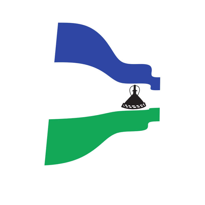 Waving flag of Lesotho
