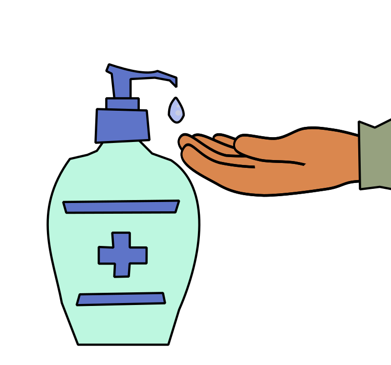 Hand with Hand Sanitizer