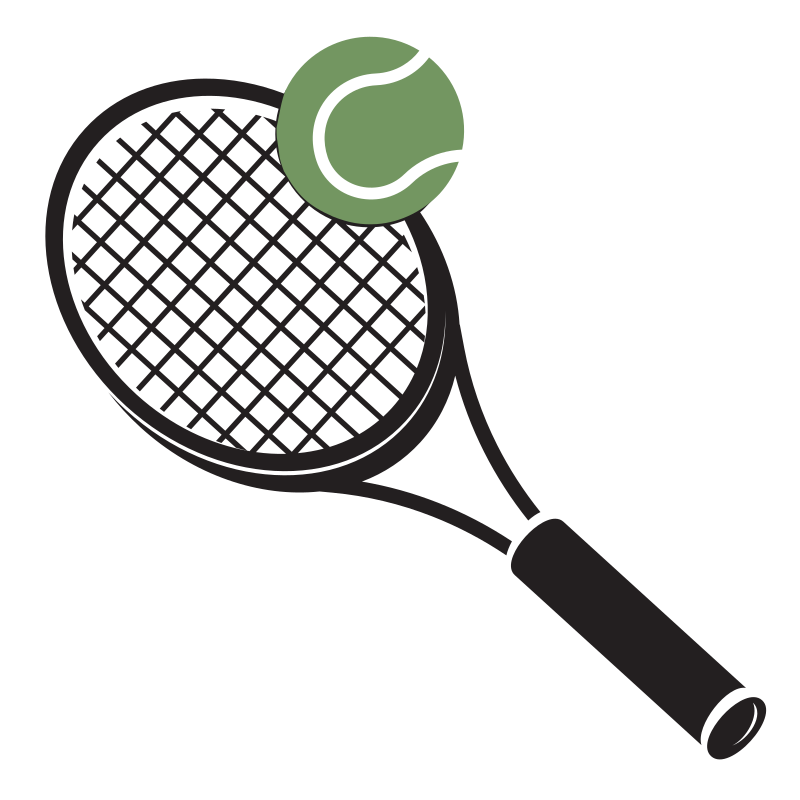 Tennis Racket and Green Ball - Openclipart