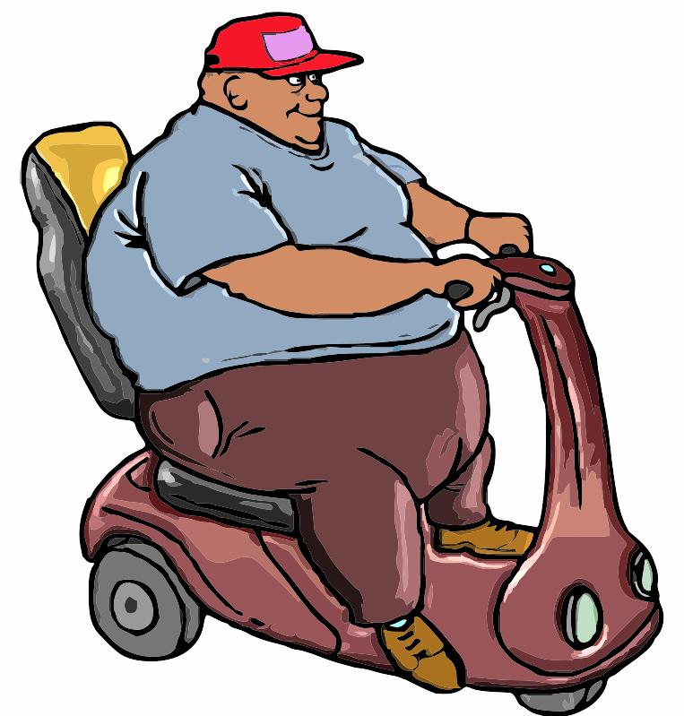 Big Man on Scooter