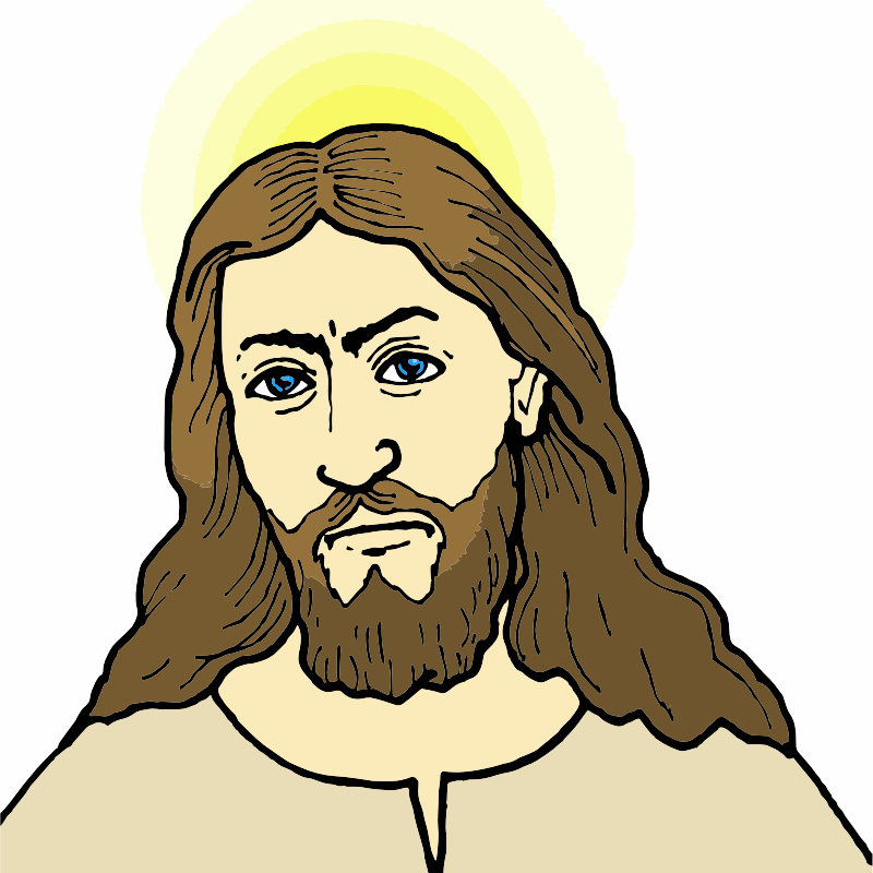 An angry Jesus - Openclipart