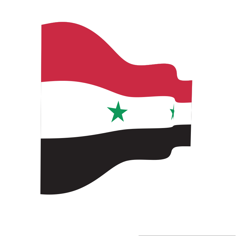 Waving flag of Syria