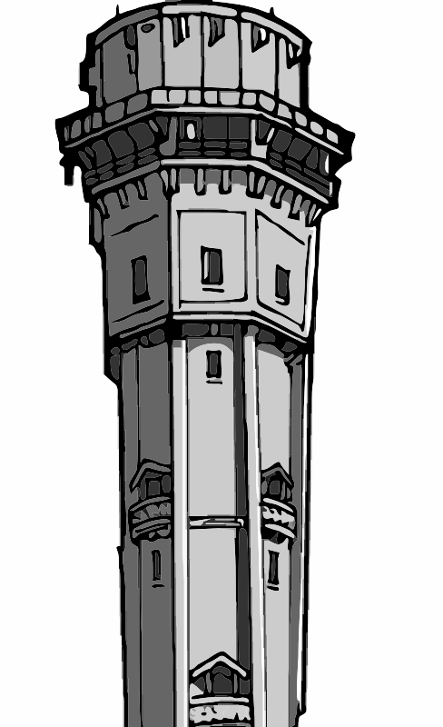 water tower sketch