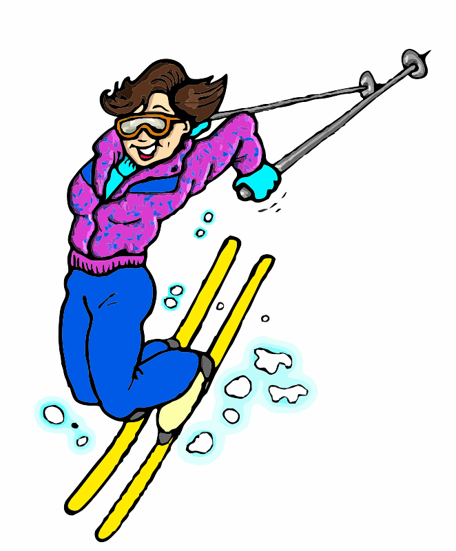 A Woman Skiing