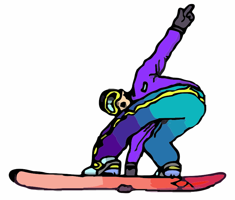 Man on a Snowboard