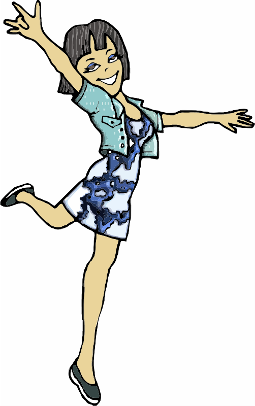 A Girl Dancing - Openclipart