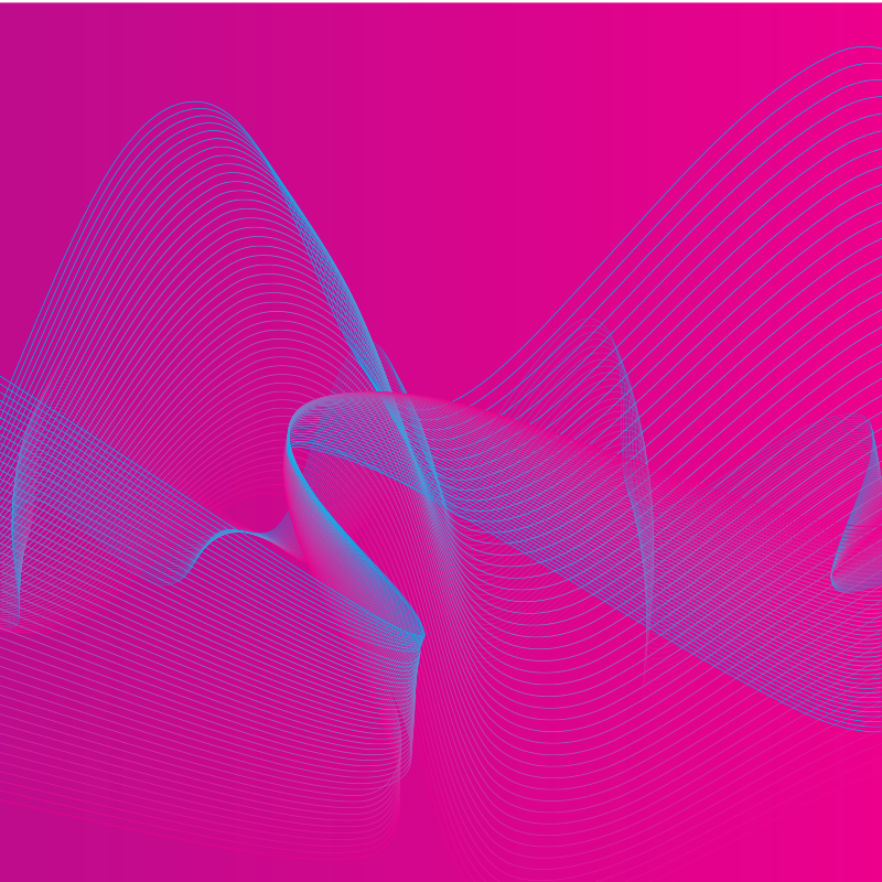 Pink background with flowing lines