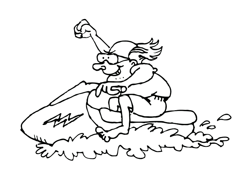 Old man on a Jet ski