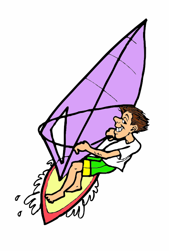 A man windsurfing