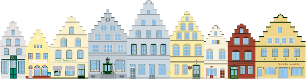 Marktplatz Friedrichstadt (Flat Design)