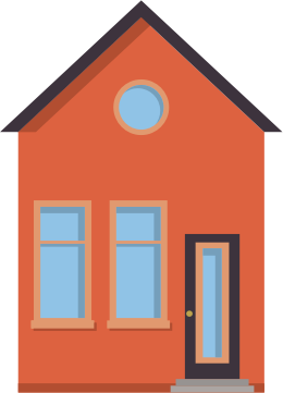 Little Red 2D House (Flat Design)